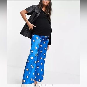 NWT ASOS • maternity Queen Bee exclusive pant • blue